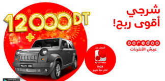 Une voiture d’une valeur de 43.100 DT et un salaire annuel de 12.000 DT offerts par Ooredoo
