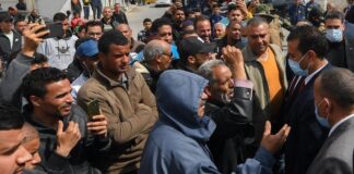 Rassemblement de protestation en marge de la visite de Saied à Gabès